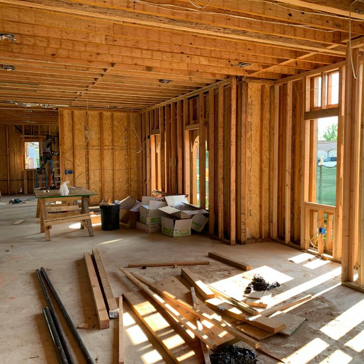 new home being built right before a new home inspection is complete